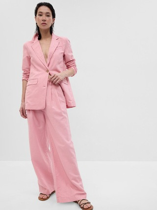 Linen-Cotton Pleated Pants | Gap (US)