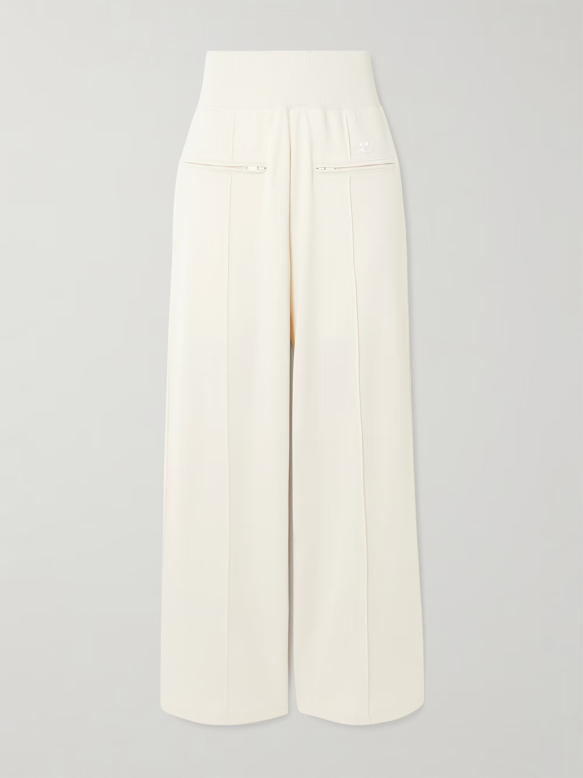 Interlock appliquéd jersey wide-leg track pants | NET-A-PORTER (UK & EU)