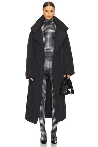 Norma Kamali Classic Sleeping Bag Coat in Black from Revolve.com | Revolve Clothing (Global)