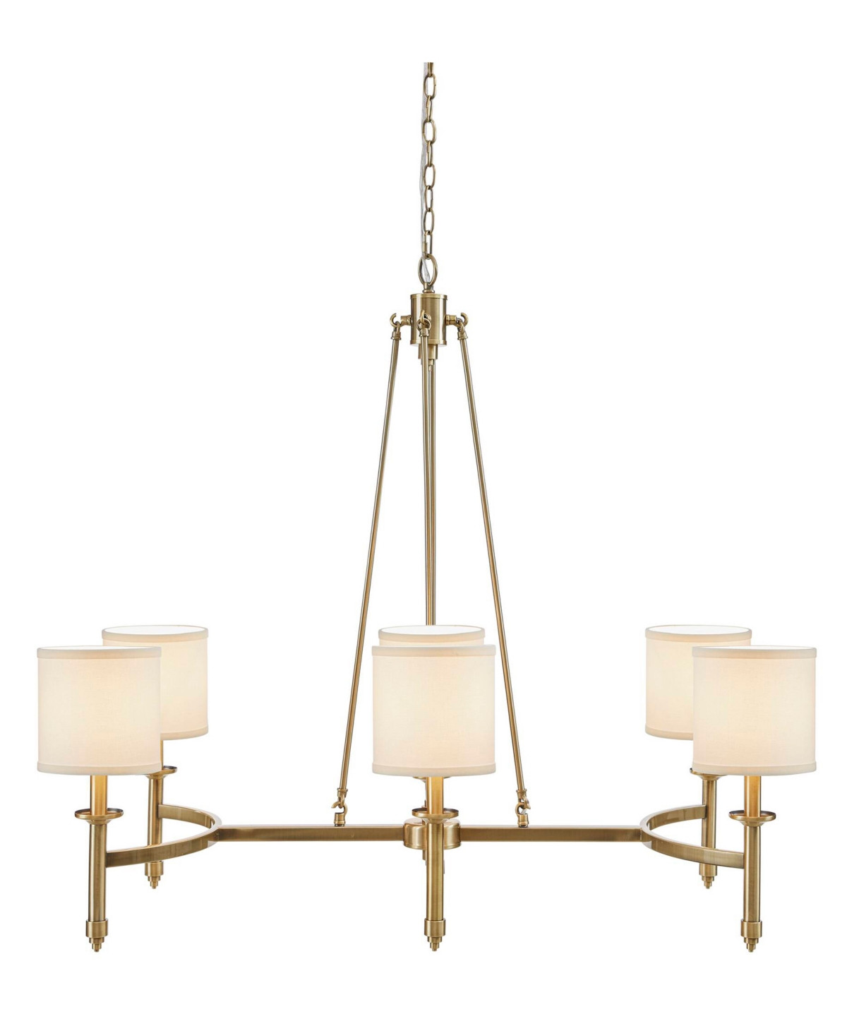 Hampton Hill 39.25" Elegenza 6-light Iron Chandelier - Antique Gold | Macy's