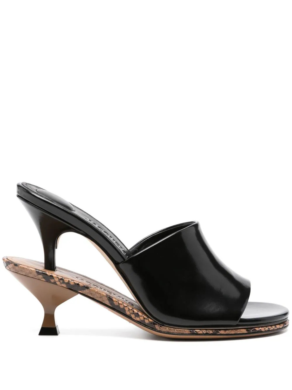 Jacquemus The Double 110mm mules - Black | Farfetch Global