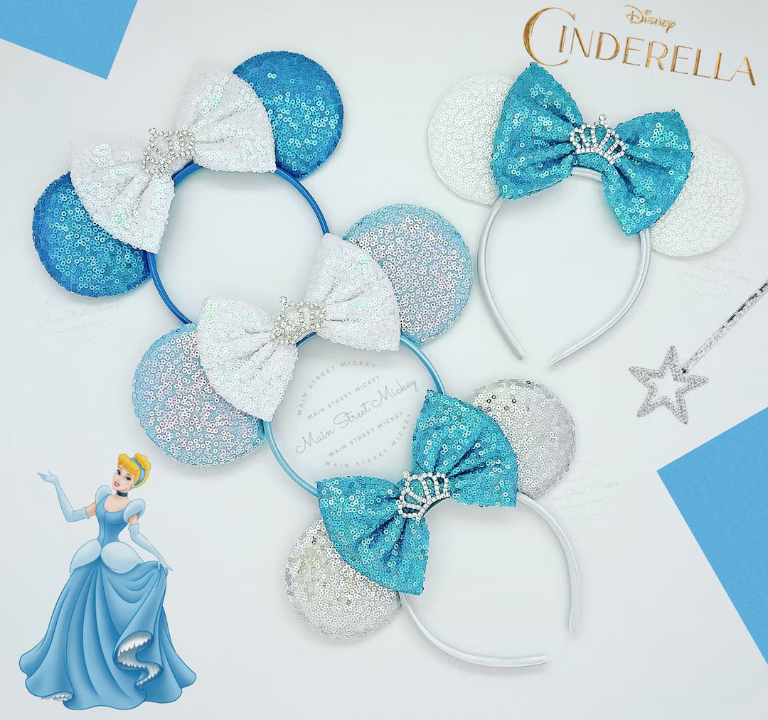 Minnie Mouse Cinderella Ears, Disney Ears for Adults and Kids, Cinderella Minnie Mouse Ear, Minni... | Etsy (US)