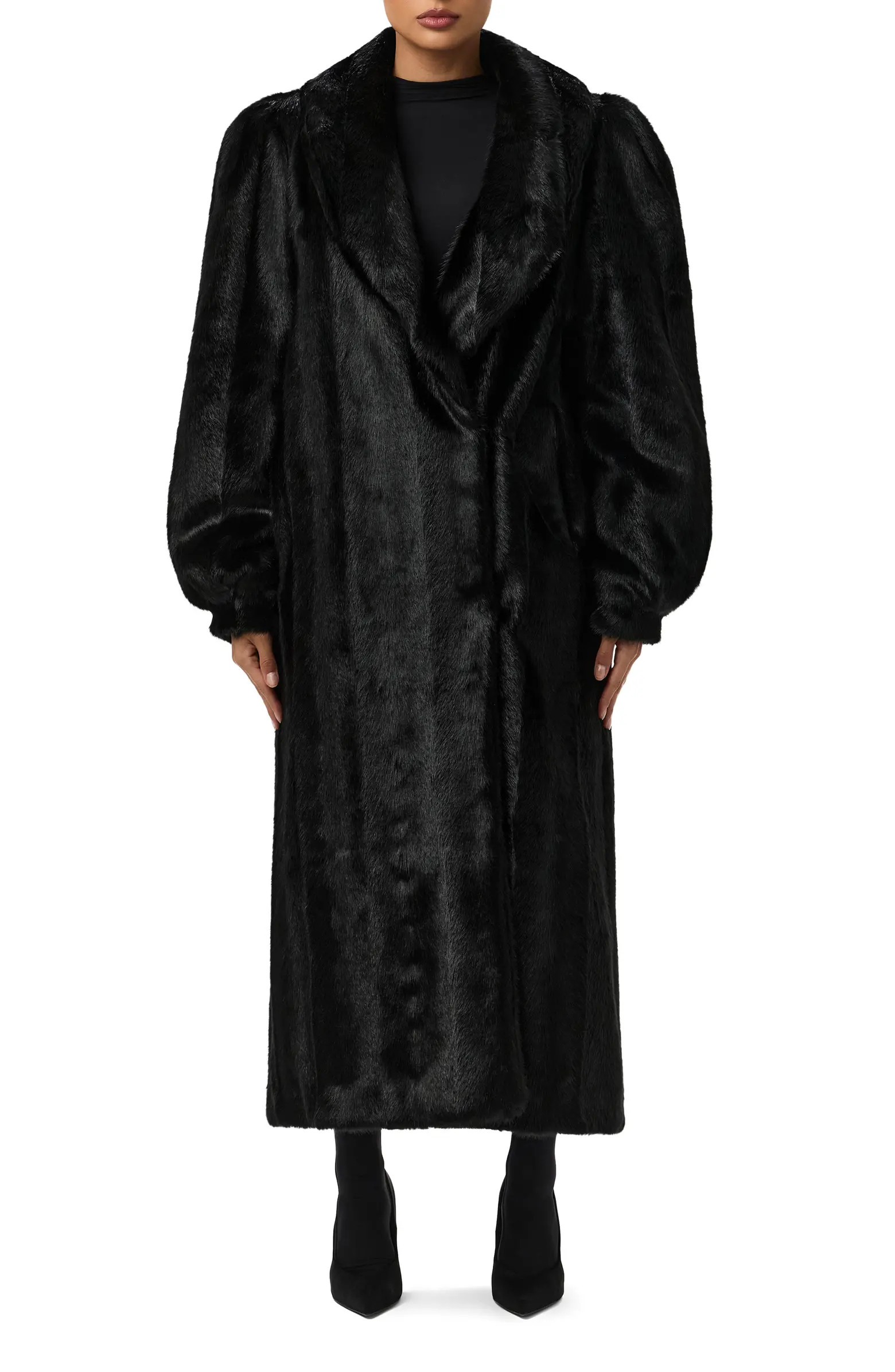 Longline Faux Fur Coat | Nordstrom