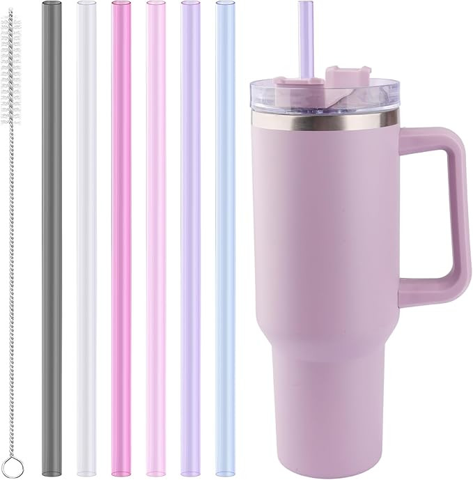 Joshey 12 Inch Tritan Replacement Straws for Stanley 40oz Tumbler - 6 Pack Reusable Long Straws w... | Amazon (US)