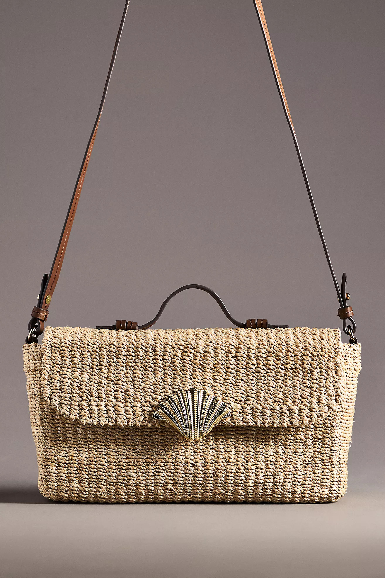 POOLSIDE Harper Shell Straw Bag | Anthropologie (US)