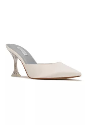 Nine West Hott Bridal Pointy Toe Dress Mules, White, 11M | Belk