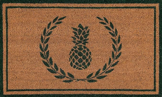 Erin Gates by Momeni Park Pineapple Green Hand Woven Natural Coir Doormat 1'6" X 2'6" | Amazon (US)