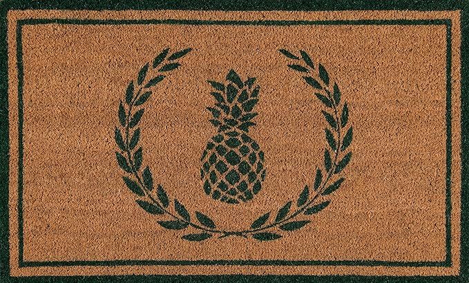 Erin Gates by Momeni Park Pineapple Green Hand Woven Natural Coir Doormat 1'6" X 2'6" | Amazon (US)