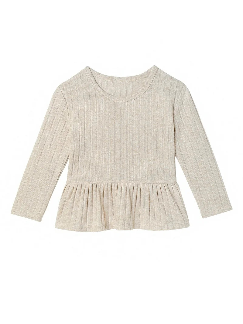 Modern Moments by Gerber Toddler Girl Peplum Top and Legging Outfit Set, Sizes 12M-5T | Walmart (US)