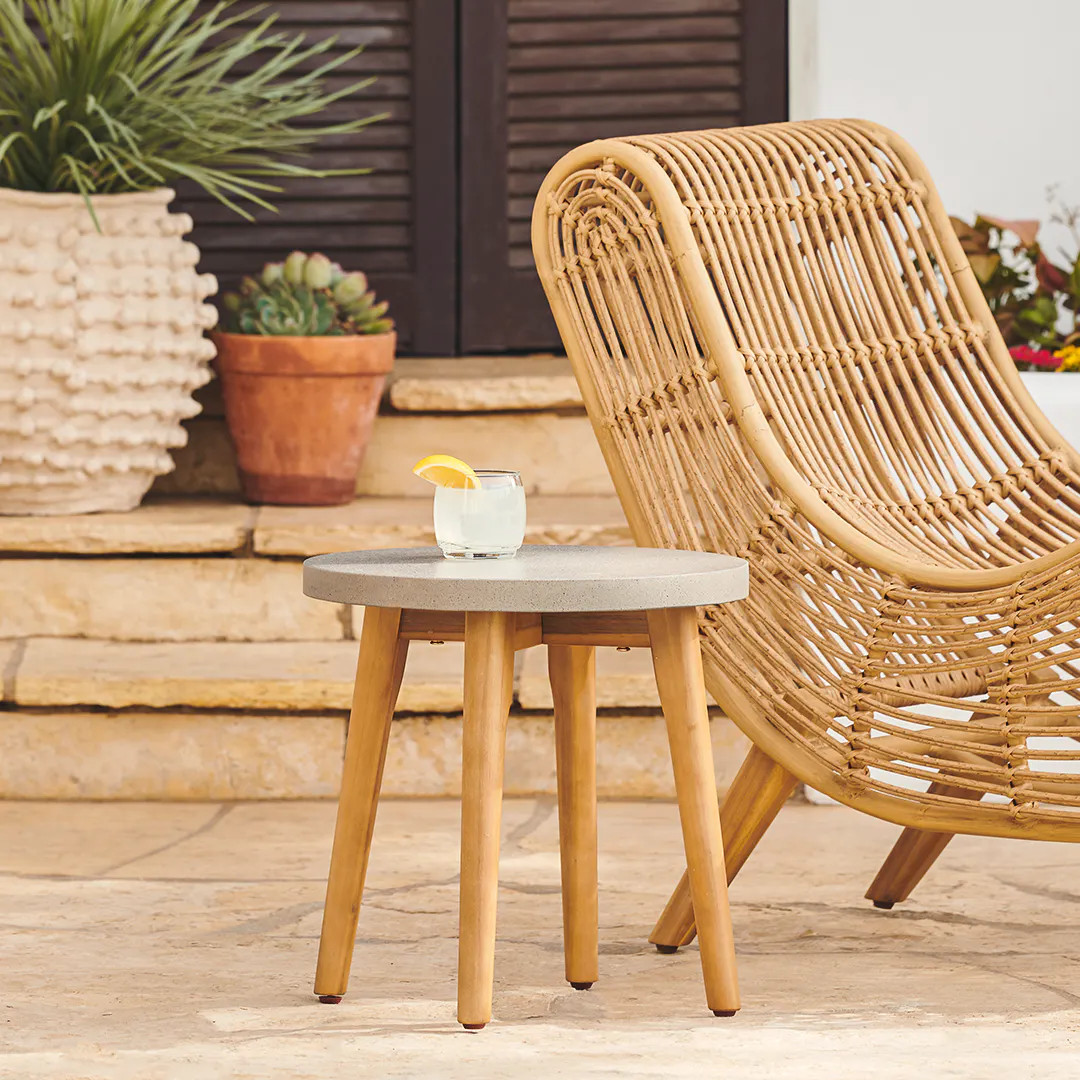 Atra Outdoor Side Table - Concrete | Article