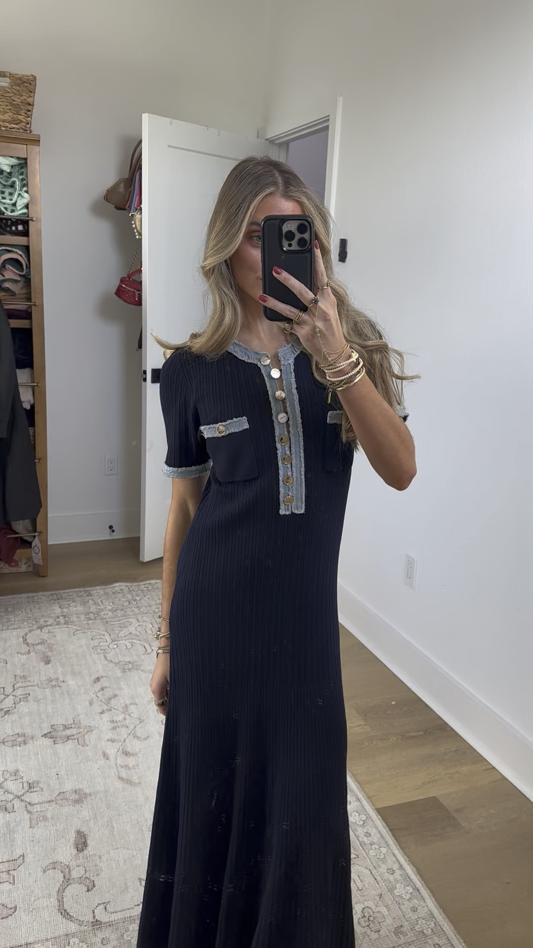 Sandro knit denim dress from rent the runway my code is “RTRXSVOSEN50”. My shoes are Steve Madden ballet jelly flats. 

#outfit #fashion #style #ootd #ootn #outfitoftheday #fashionstyle  #outfitinspiration #outfitinspo #tryon #tryonhaul #lookbook #outfitideas #currentlywearing #styleinspo #outfitinspiration outfit, outfit of the day, outfit inspo, outfit ideas, styling, try on, fashion, affordable fashion. 

#LTKSaleAlert #LTKFindsUnder100 #LTKootd