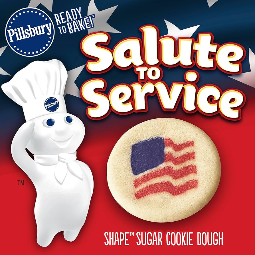 Pillsbury Shape Flag Sugar Cookie Dough, Salute To Service, 20 Pre-Cut Cookies, 9.1 oz. | Amazon (US)