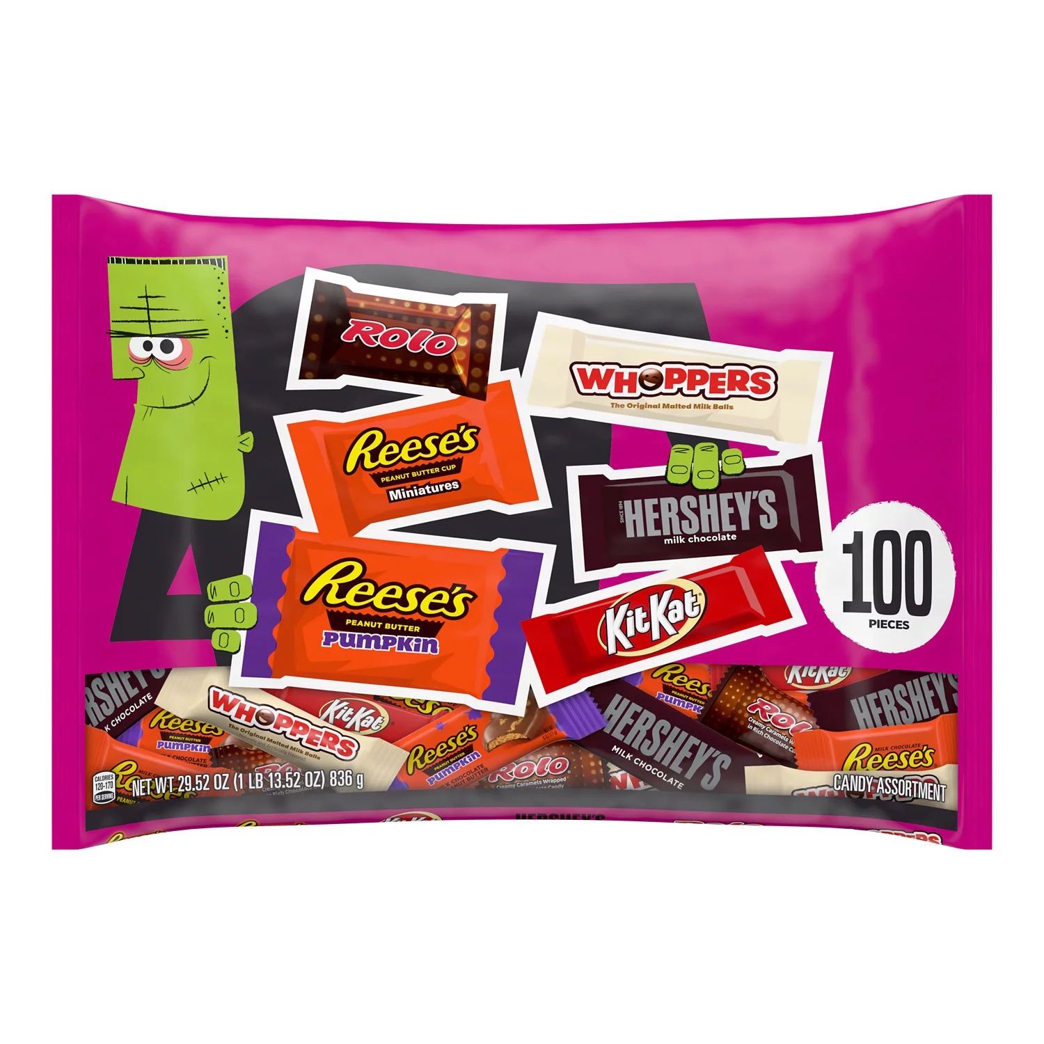 Hershey Assorted Chocolate Flavored Halloween Candy, Variety Bag 29.52 oz, 100 Pieces | Walmart (US)