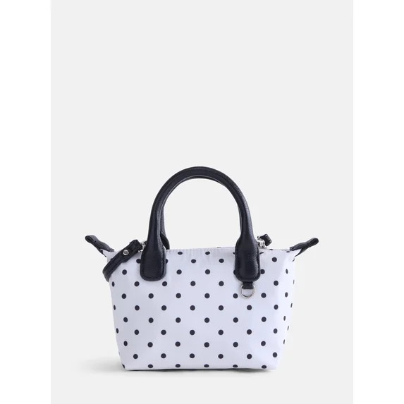 No Boundaries Women's Mini Tote Crossbody Bag, Polka Dot | Walmart (US)