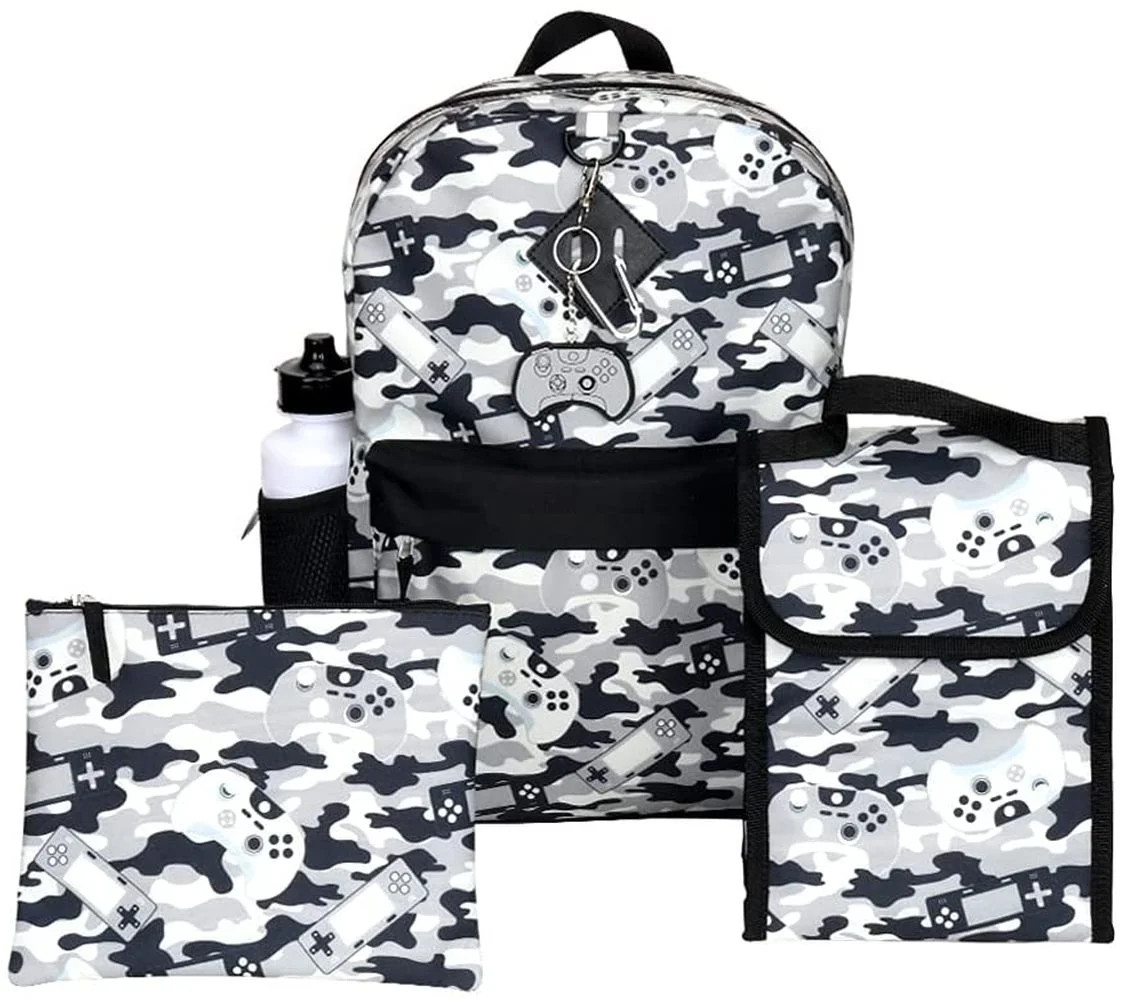 Ralme Boys Camo Gaming Backpack with Lunch Box 6 Piece 16 inch - Walmart.com | Walmart (US)