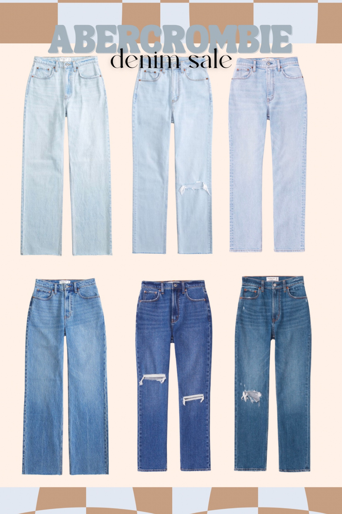 Abercrombie denim sale! My favorite pair is the ultra high rise straight leg denim! Use code: DENIMAF for an extra 15% off! 

#LTKfindsunder100 #LTKsalealert #LTKSpringSale