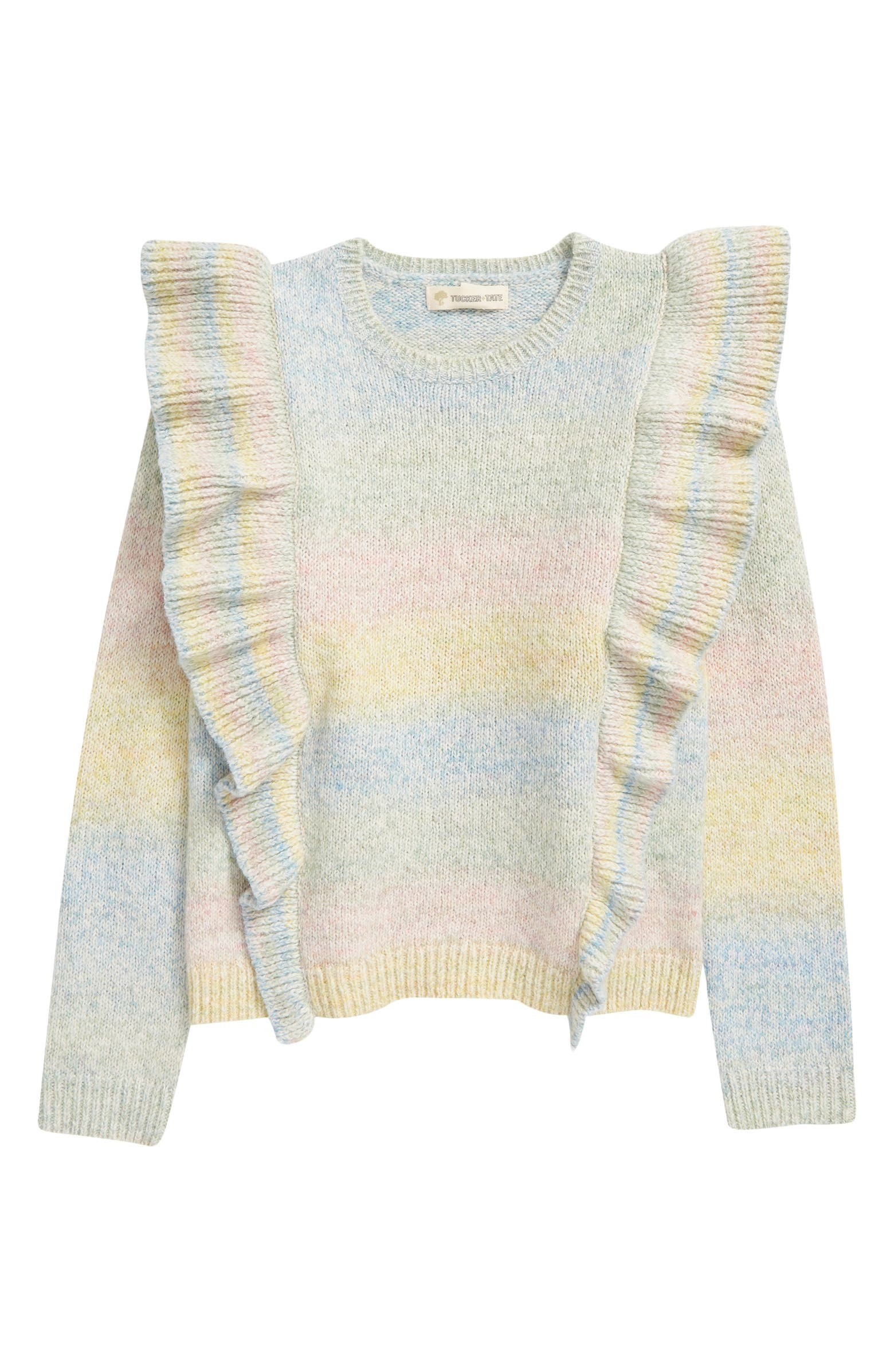 Rainbow Ruffle Space Dye Sweater | Nordstrom