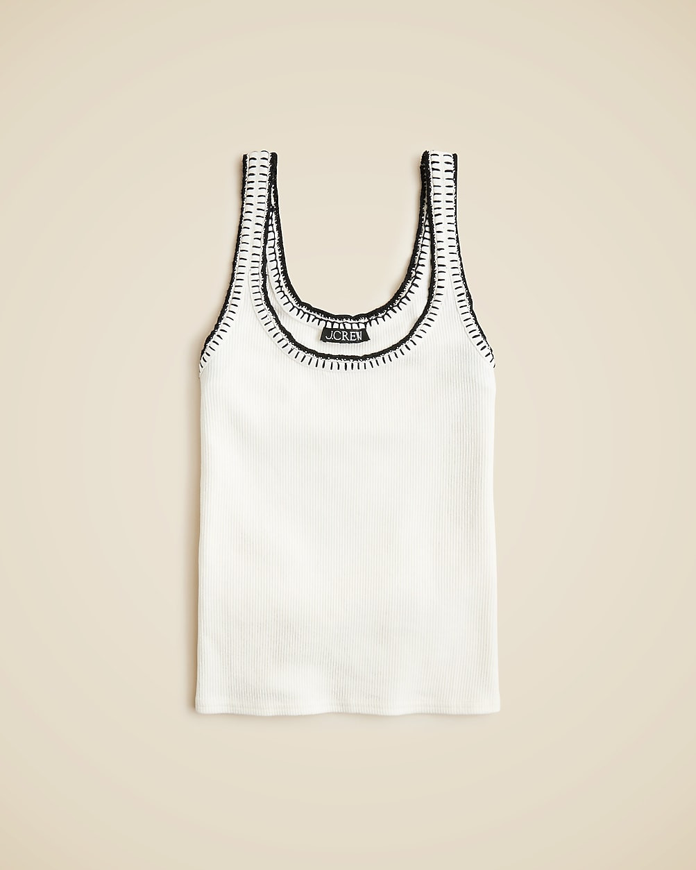 Vintage rib tank with contrast stitch | J. Crew US