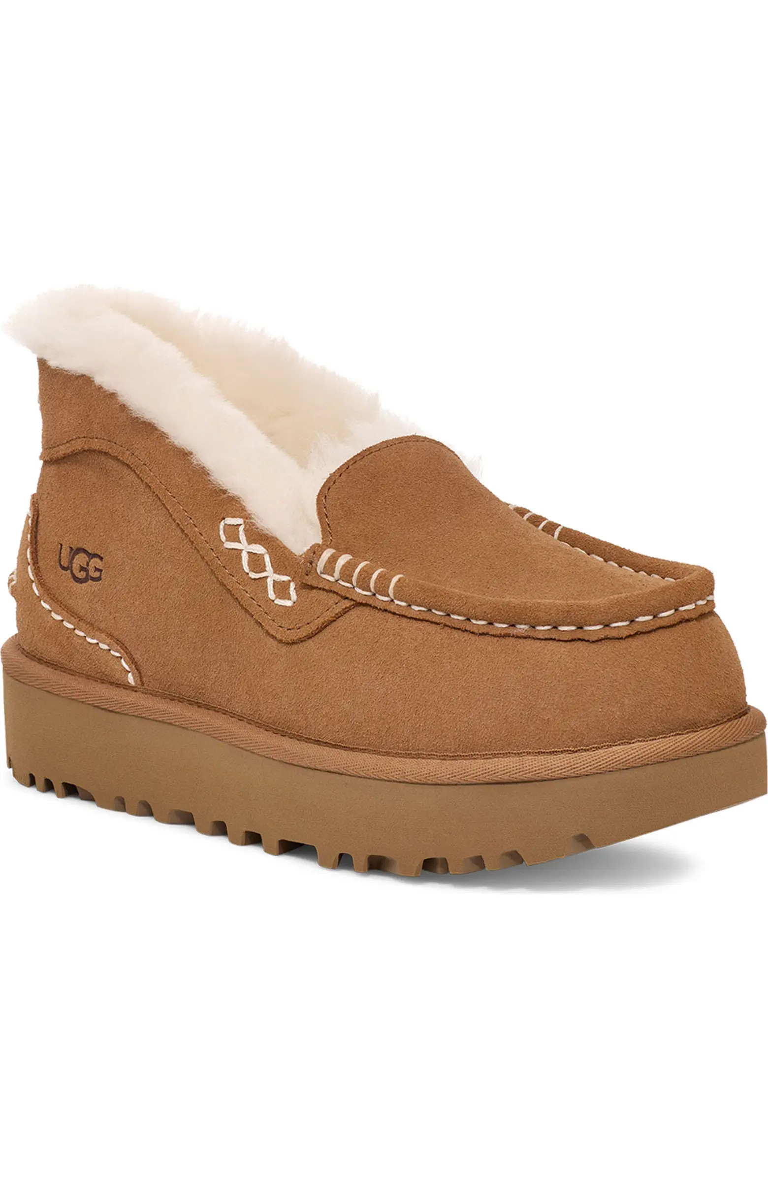 UGG® Ansley Parc Genuine Shearling Platform Slipper (Women) | Nordstrom | Nordstrom