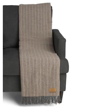 Wool Pinstripe Throw | TJ Maxx