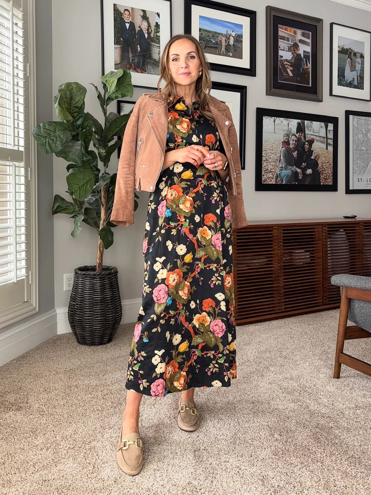 Floral @tuckernuck dress + suede jacket + @target loafers (under $30!)

#LTKStyleTip #LTKSeasonal #LTKWorkwear