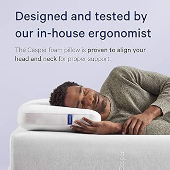 Casper Sleep Foam Pillow for Sleeping, Standard, White | Amazon (US)