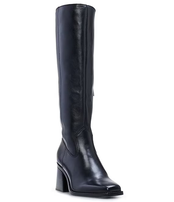 Sangeti Leather Square Toe Tall Boots | Dillard's