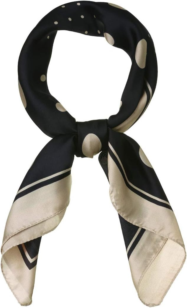 Allegra K 70cm Polka Dots Square Scarf Neck Scarves Kerchief Neckerchief Headband for Women | Amazon (US)