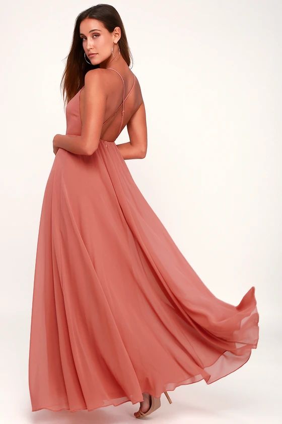 Mythical Kind of Love Rusty Rose Maxi Dress | Lulus (US)