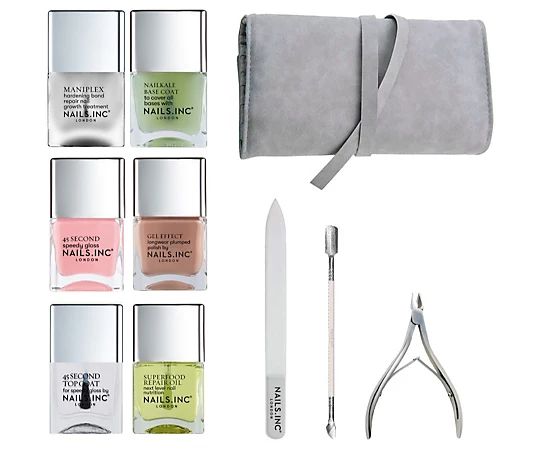 Nails Inc Ultimate 9 Piece Manicure Collection & Bag - QVC UK | QVC UK