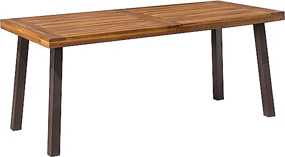 Christopher Knight Home 298192 Spanish Bay Acacia Wood Outdoor Dining Table | Perfect for Patio |... | Amazon (US)