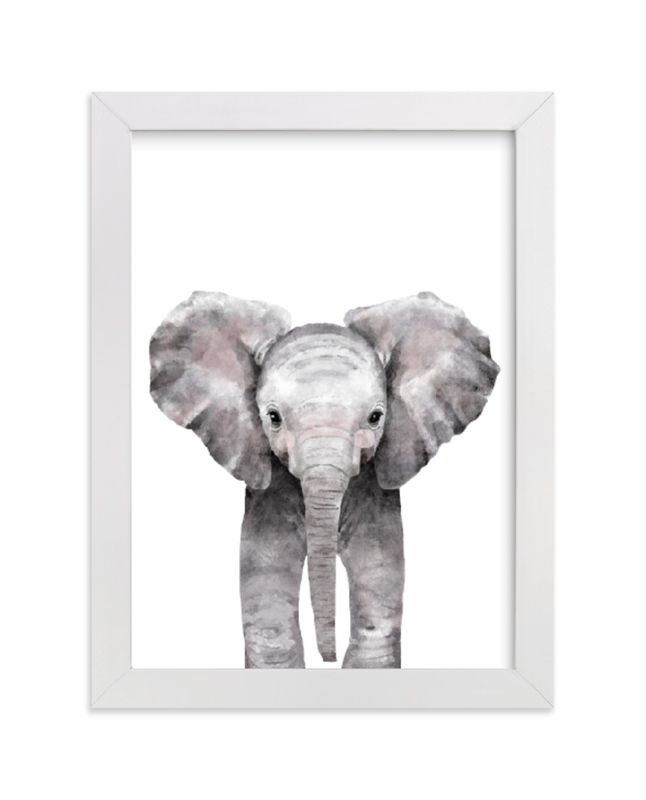 "Baby Animal Elephant" - Kids Open Edition Non-custom Art Print by Cass Loh. | Minted