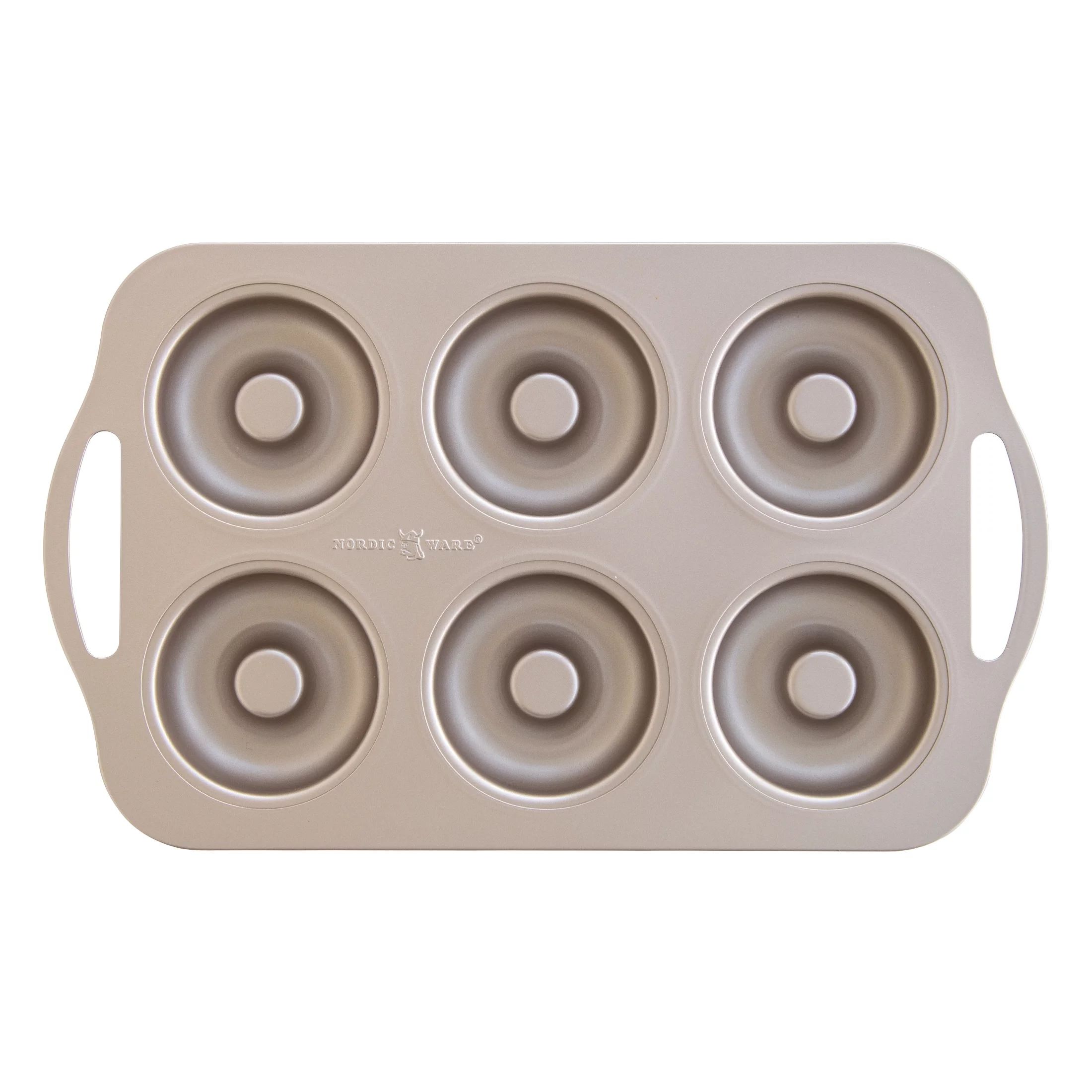 Nordic Ware 6 Cavity Nonstick Carbon Steel Donut Pan, Hand Wash, 12.40" x 8.50" x 0.90", Rose Gol... | Walmart (US)