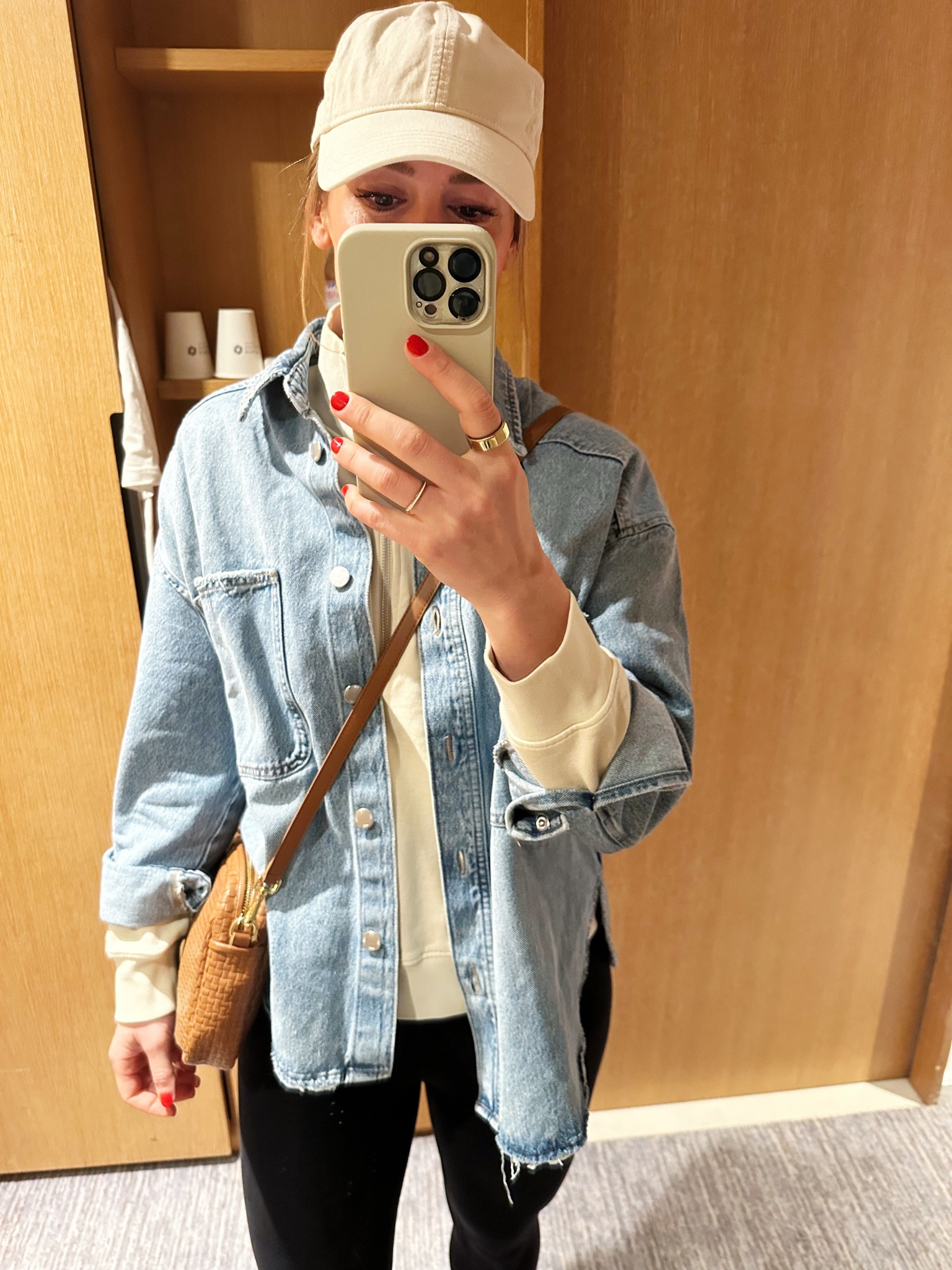 A day out exploring Normandy! Love how comfy this outfit is but chic too. Not the exact same denim oversized jacket but found a similar one on Amazon for less.