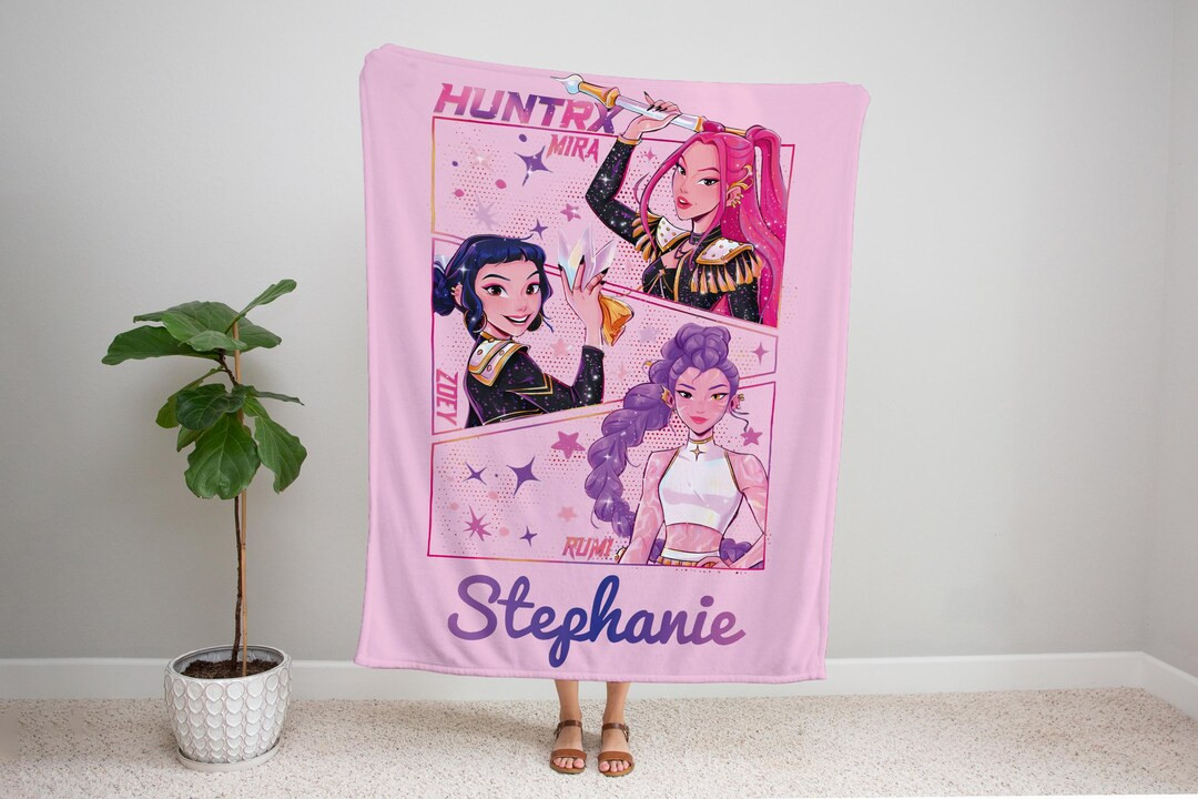 Personalized Demon Hunter Blanket, Personalized Name Anime Girls Throw Blanket, Custom Soft Warm ... | Etsy (US)