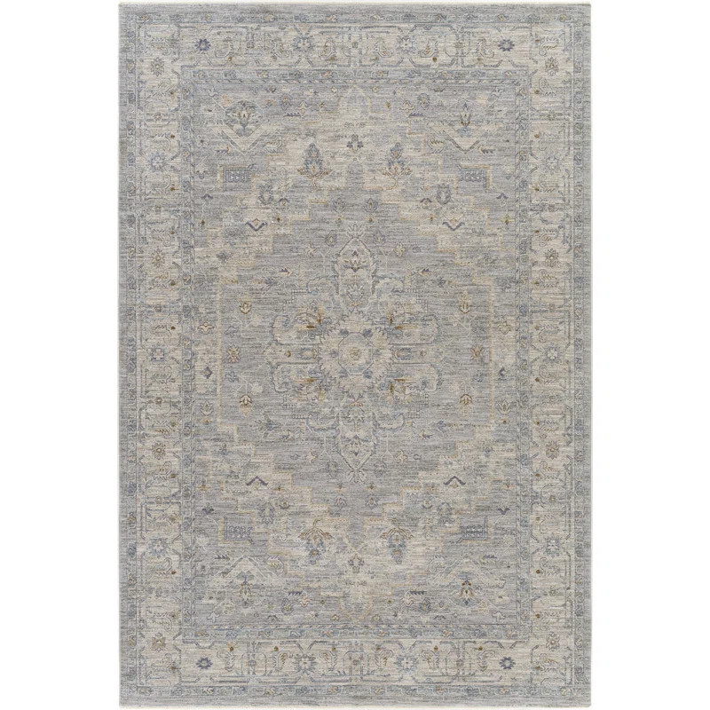 Vizcaino Oriental Blue/Gray Area Rug | Wayfair North America