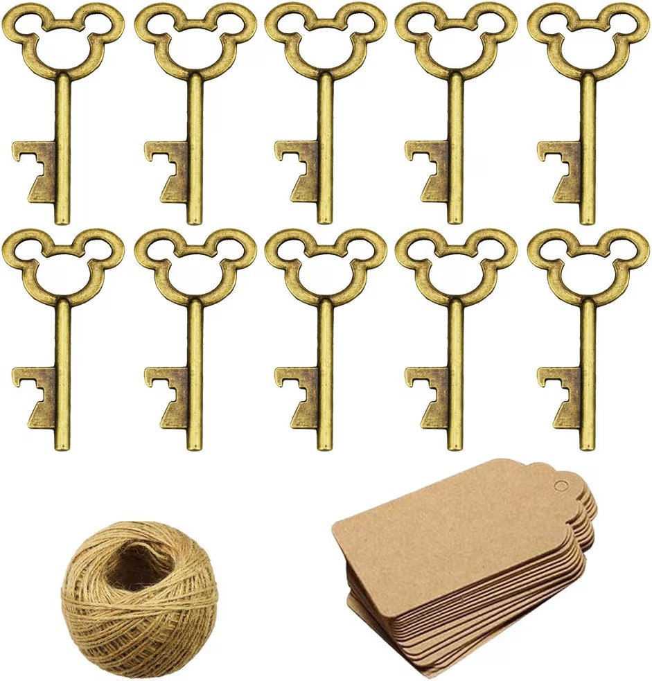 XONOR 50Pcs Vintage Skeleton Key Bottle Openers with 50pcs Escort Card Tag and Twine for Wedding ... | Amazon (US)