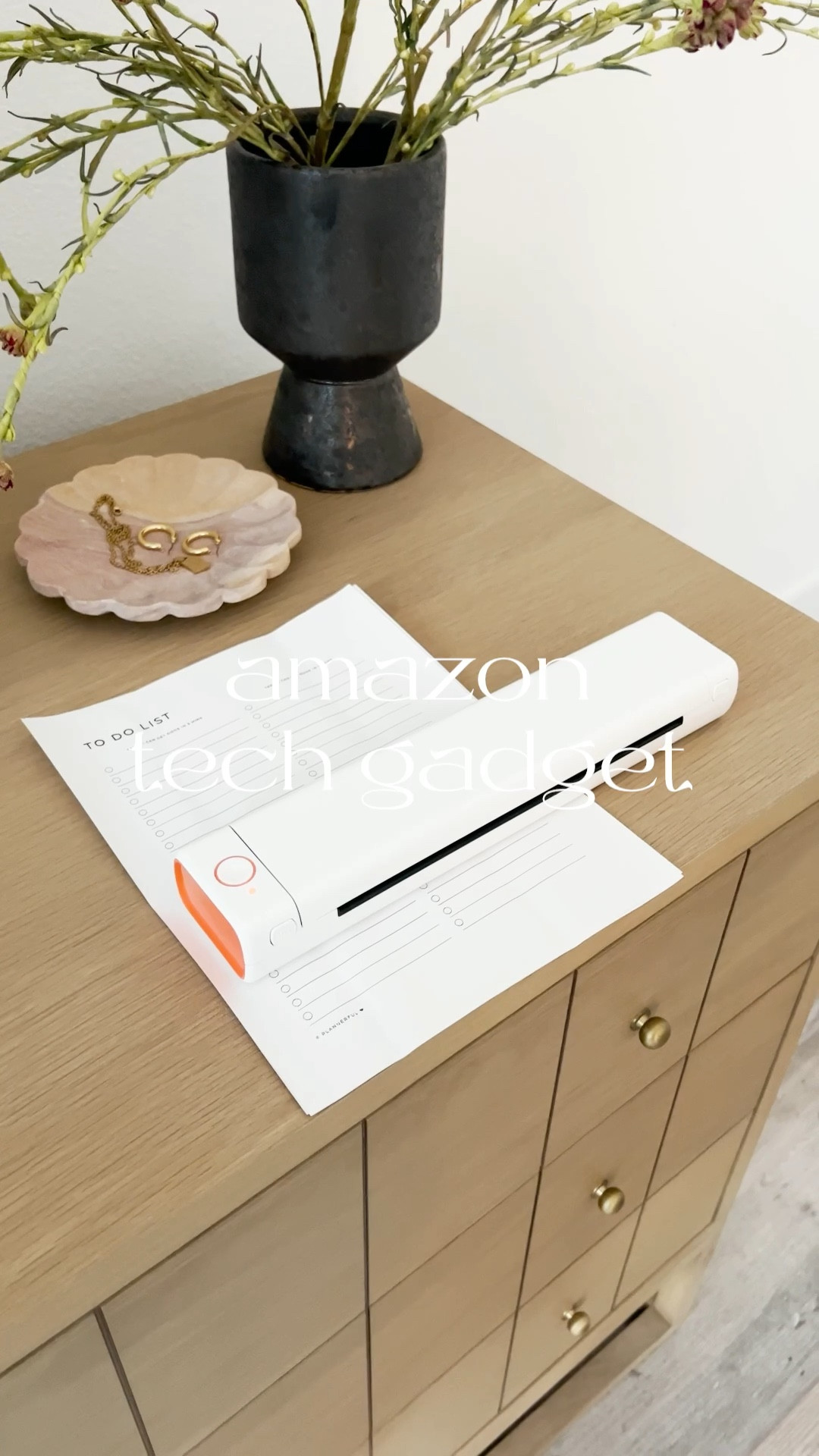 Amazon tech gadget! 🙌🏼 Wireless, inkless, portable printer! Does require thermal paper. 

Office, office supplies, desk setup, office hacks, desk, Amazon, Amazon finds, Amazon office finds 

#LTKfamily #LTKhome