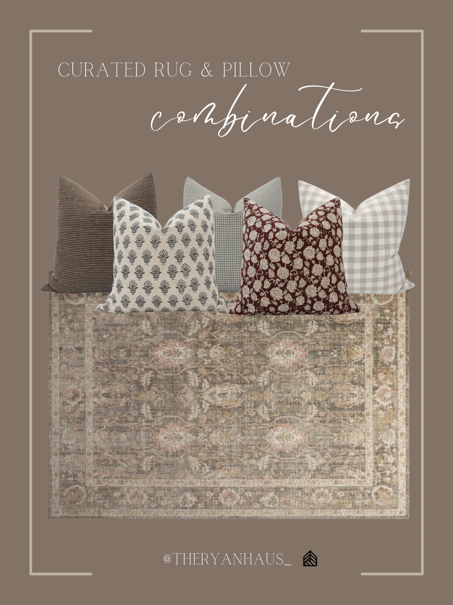 A curated collection of throw pillows and area rug! Mixing textures and patterns can be intimidating, but it doesn’t have to be! I love the warmth of all these pieces. 

Throw pillow, pillow covers, area rug, rug, home decor 

#LTKFind #LTKstyletip #LTKhome