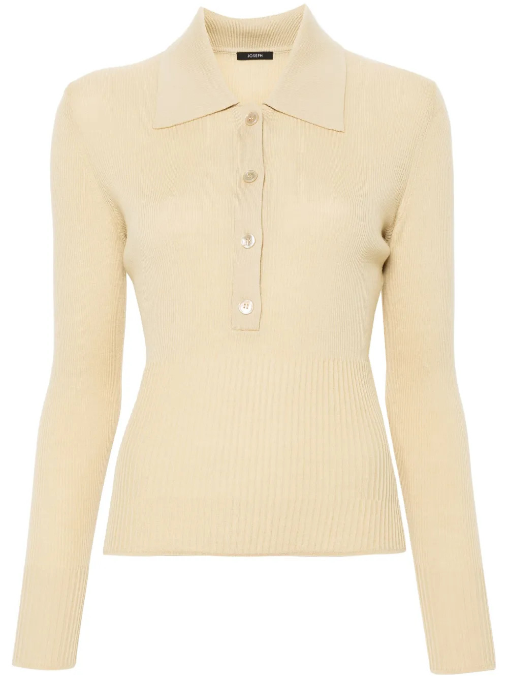 ribbed wool polo top | Farfetch Global
