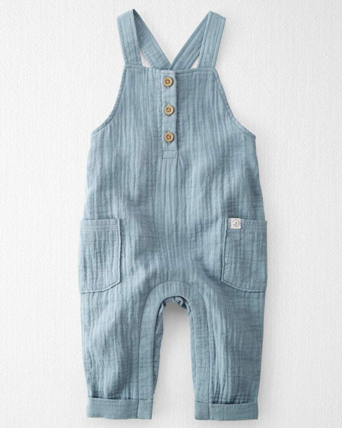 Blue Creek Baby Organic Cotton Gauze Overalls | carters.com | Carter's