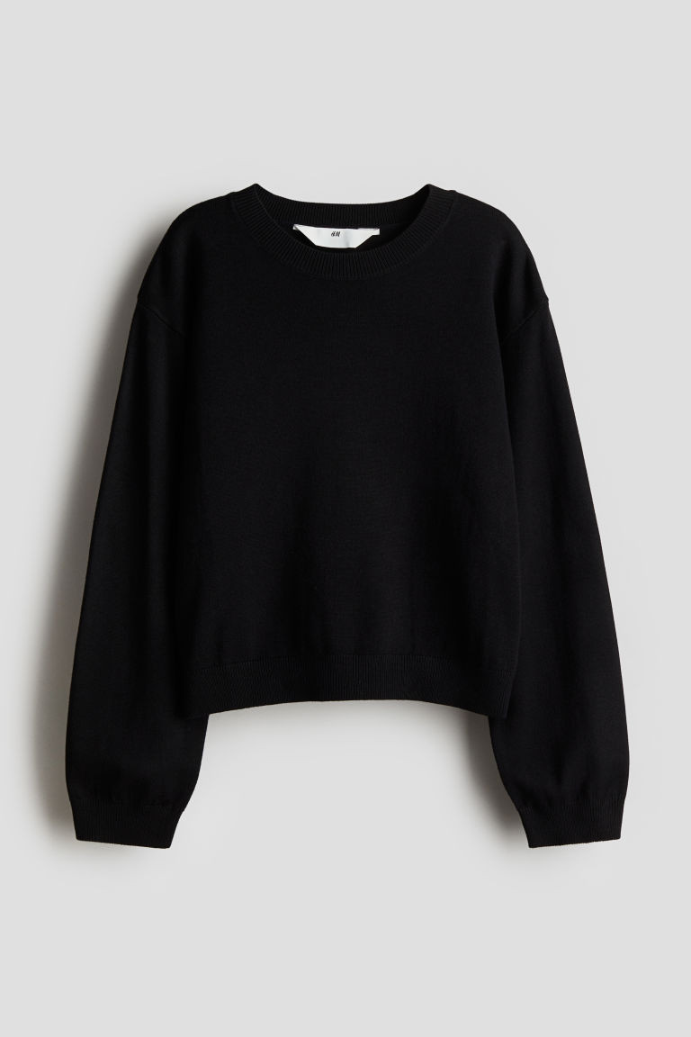 H & M - Fine-Knit Sweater - Black | H&M (US + CA)
