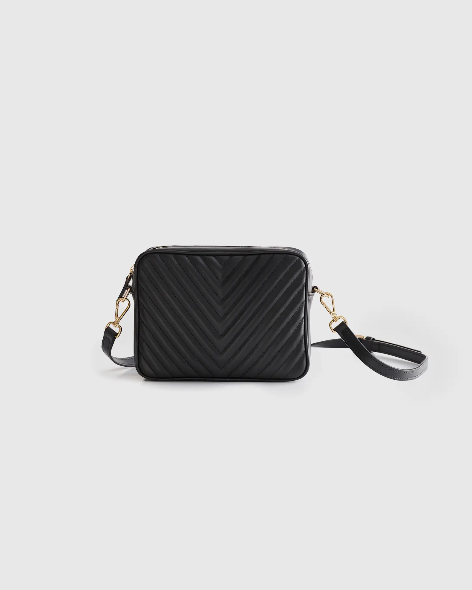 Italian Leather Quilted Crossbody Bag | Quince