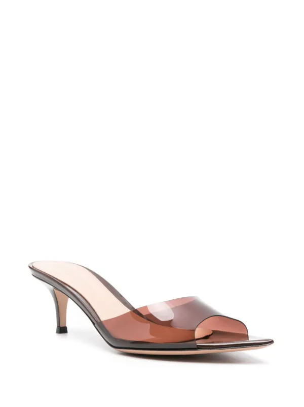Gianvito Rossi 55mm Elle Sandals | Brown | FARFETCH SG | Farfetch Global