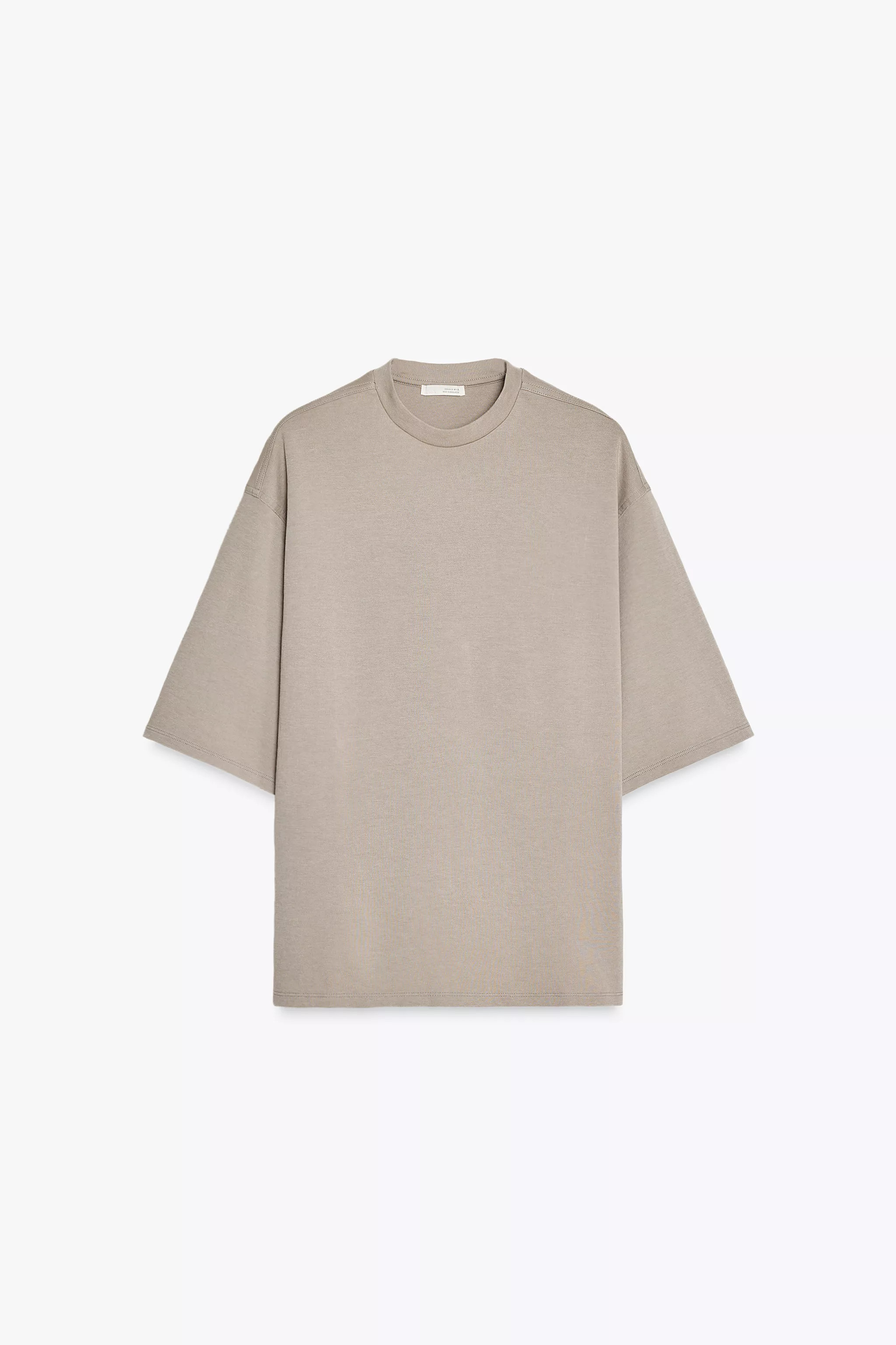 WASHED EFFECT INTERLOCK T-SHIRT | Zara Canada