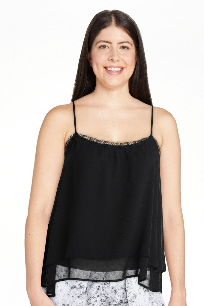 Scoop Women's and Women's Plus Flowy Double Layer Tank Top, Sizes XS-4X | Walmart (US)