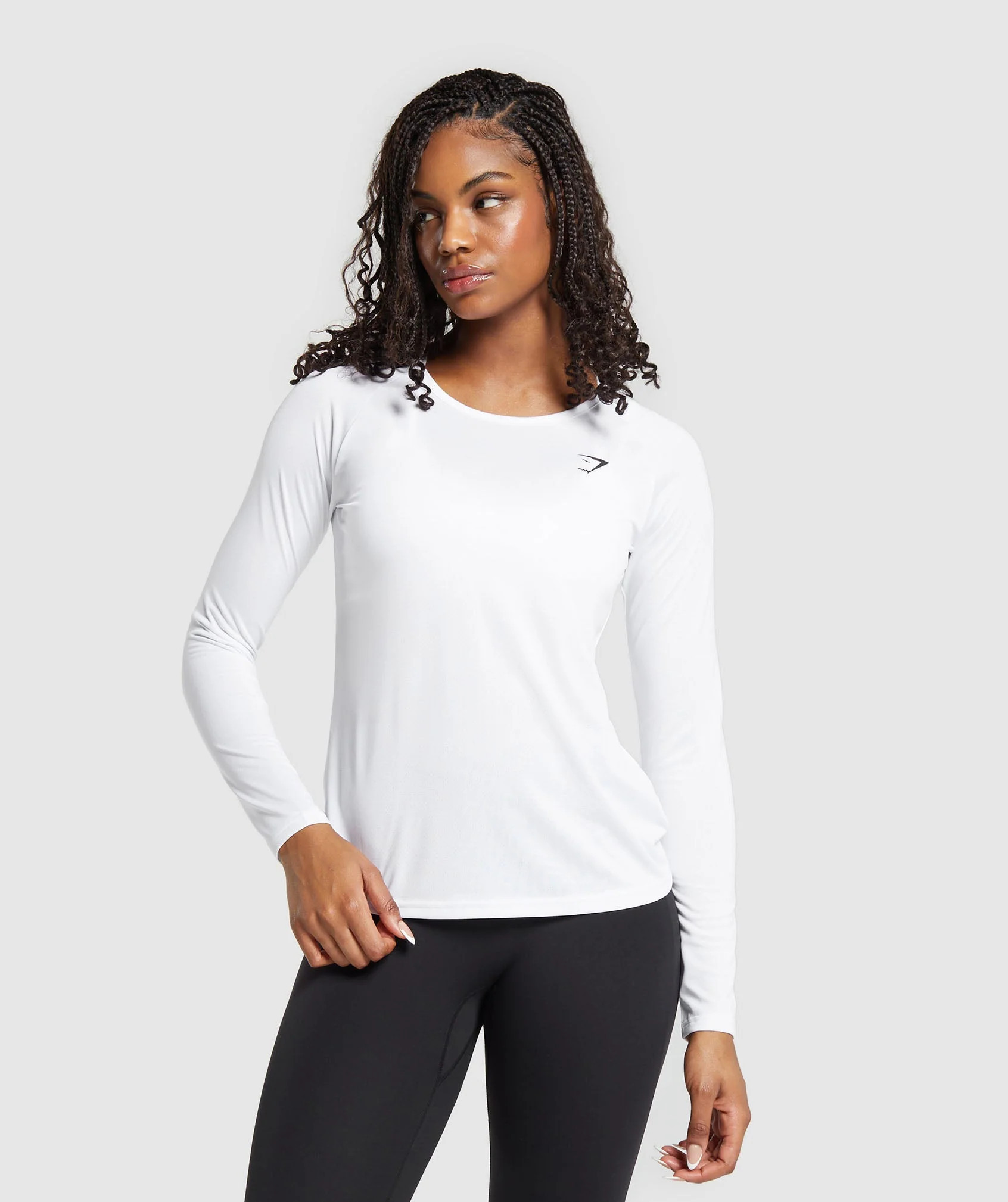 Gymshark Training Long Sleeve Top - White | Gymshark UK