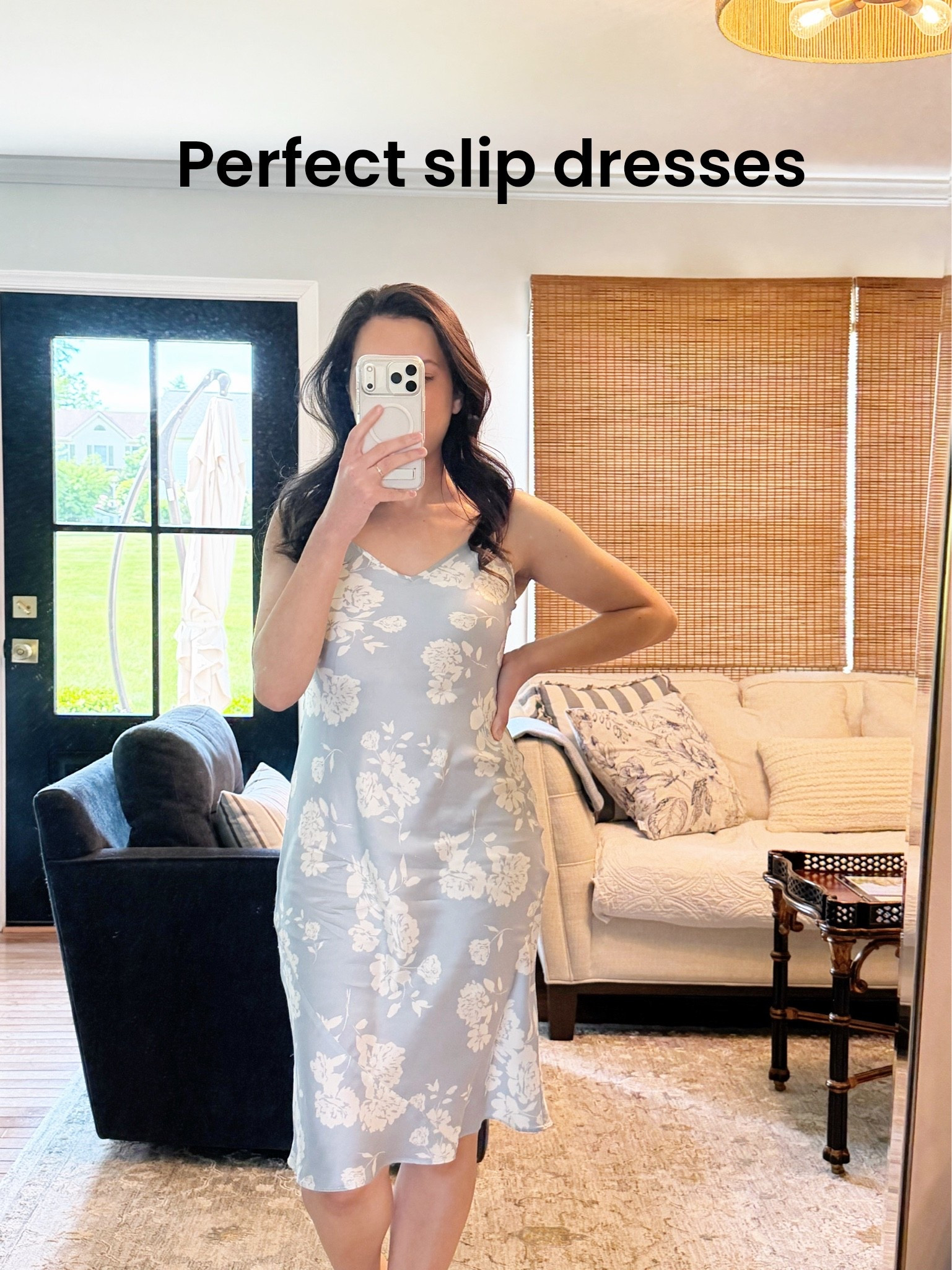 Love a simple silk slip dress that is so flattering but comfy! For reference, I’m 5’2 wearing an XS. This dress has great stretch, which I love!

#LTKootd #LTKSeasonal #LTKPetite