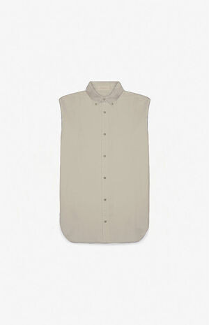 Essentials Fear Of God Women's Smoke Sleeveless Oxford Button Down Shirt | PacSun