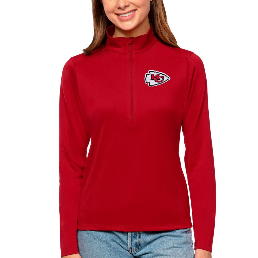 Kansas City Chiefs Antigua Women's Tribute Half-Zip Top - Red | Fanatics